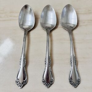 3pc ONEIDA Mansfield-Frosted Stainless Teaspoon 6” Flatware Replacement